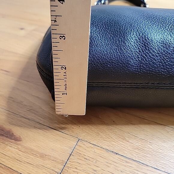 Michael Kors Jet Set Black Pebbled Genuine Leather Slouchy Satchel Designer - Picture 8 of 13